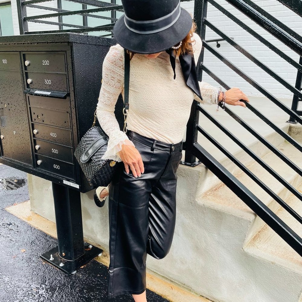 Pleather and Lace Trunk